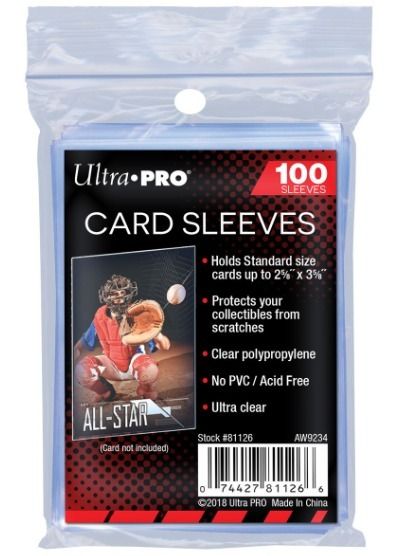 Topps 100 SLEEVES Ultra Pro Card Sleeves product image